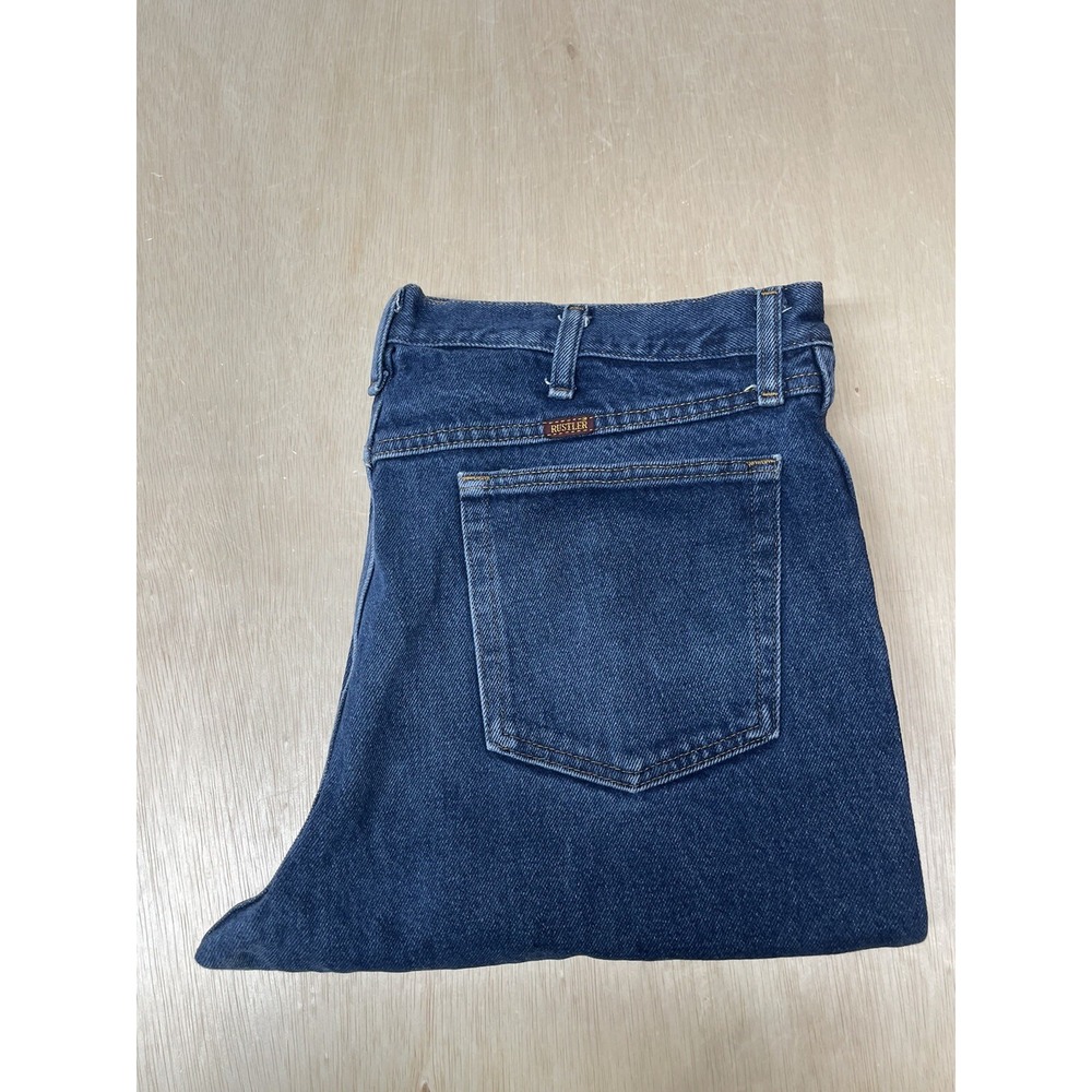Rustler‎ Men's Blue Denim Jeans 36 Waist by 32 Inseam Classic Fit Cotton